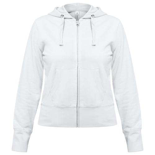 Толстовка женская Hooded Full Zip белая