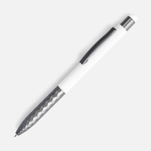 Ручка шариковая Digit Soft Touch со стилусом, белая