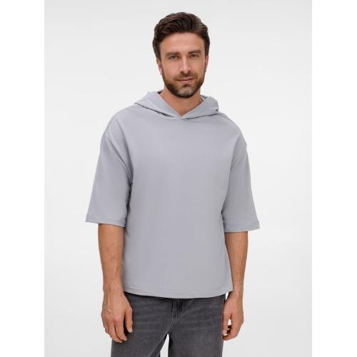 Футболка оверсайз унисекс с капюшоном Neofit, светло-серая