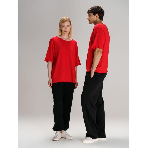 Футболка оверсайз унисекс Vozduh, красная