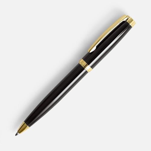Ручка шариковая Letra Gold, глянцевая, черная