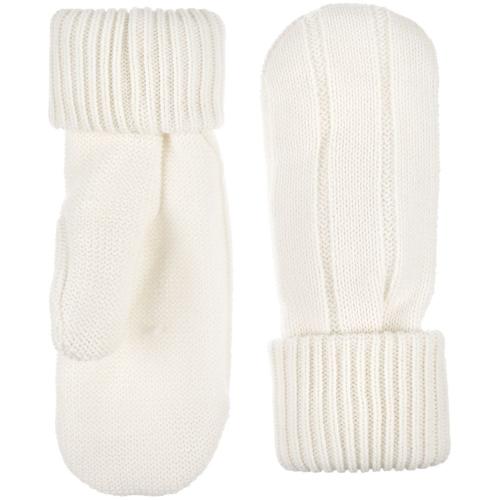 Варежки Knit Beat, белые (молочные)
