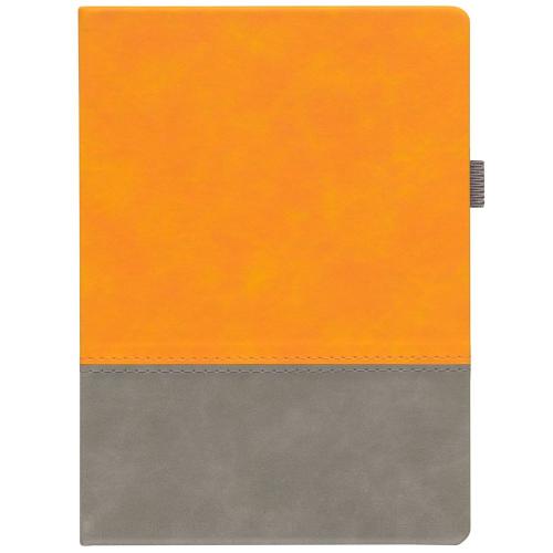 Ежедневник Horizon, недатированный, серый с оранжевым