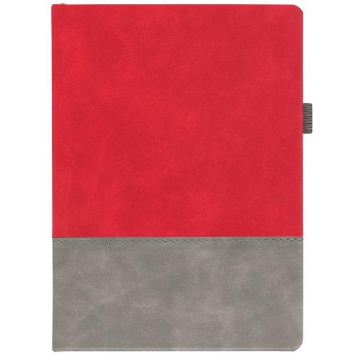 Ежедневник Horizon, недатированный, серый с красным