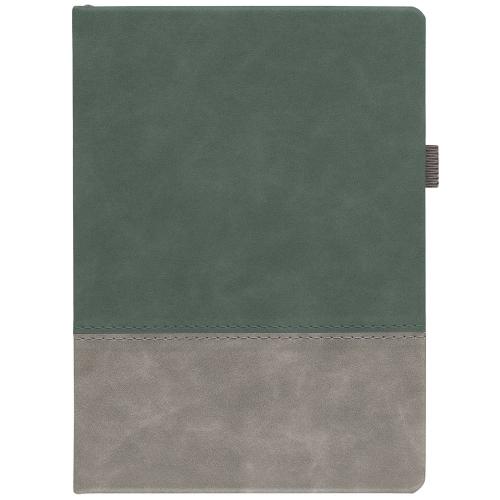 Ежедневник Horizon, недатированный, серый с зеленым
