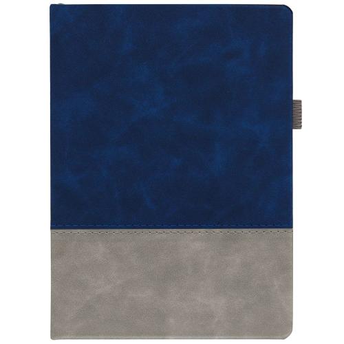 Ежедневник Horizon, недатированный, серый с синим