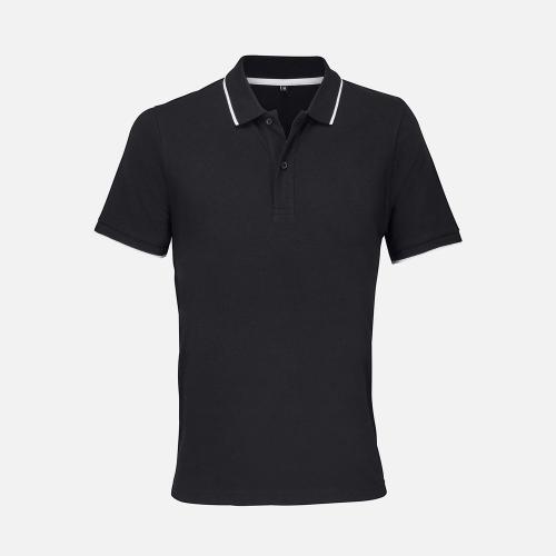 Рубашка поло унисекс Palermo, черная с белым