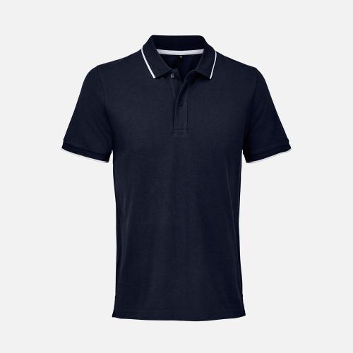 Рубашка поло унисекс Palermo, темно-синяя с белым