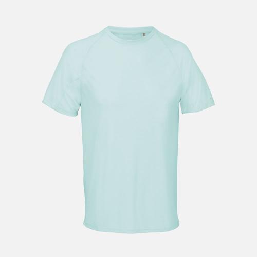 Футболка спортивная унисекс Vortex, зелено-голубая