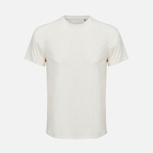 Футболка спортивная унисекс Vortex, молочно-белая