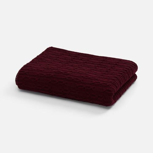 Плед Knitline, темно-красный (бордовый)