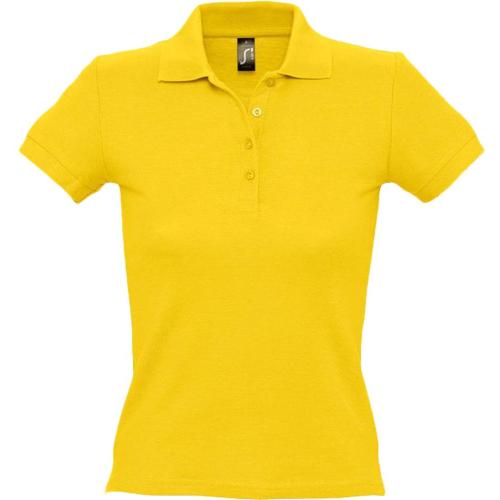 Рубашка поло женская People 210, желтая