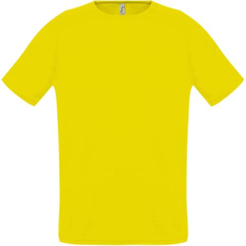 Футболка унисекс Sporty 140, лимонно-желтая