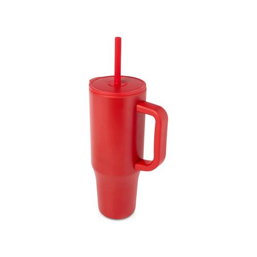 Brady термостакан с силиконовой трубочкой, 900 мл, сертифицированный согласно RCS- Красный