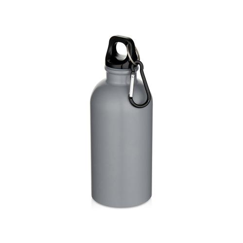 Oregon одностенная бутылка для воды с карабином, изготовленная из нержавеющей стали, сертифицированной по стандарту RCS, объемом 400 мл - Серый