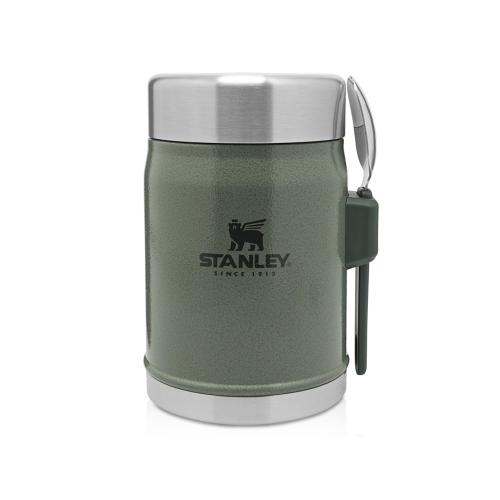 Банка для еды объемом 400 мл с ложкой-вилкой Stanley Legendary - Зеленый лесной