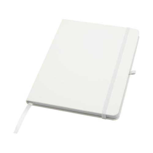 Teak блокнот А5 из переработан. материала в твердой обложке с линован. страницами - Белый