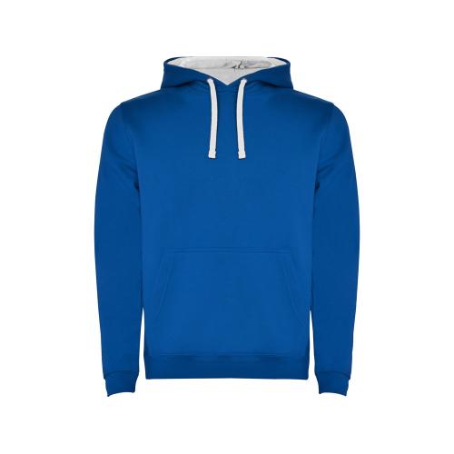 Толстовка с капюшоном Urban мужская, королевский синий/белый