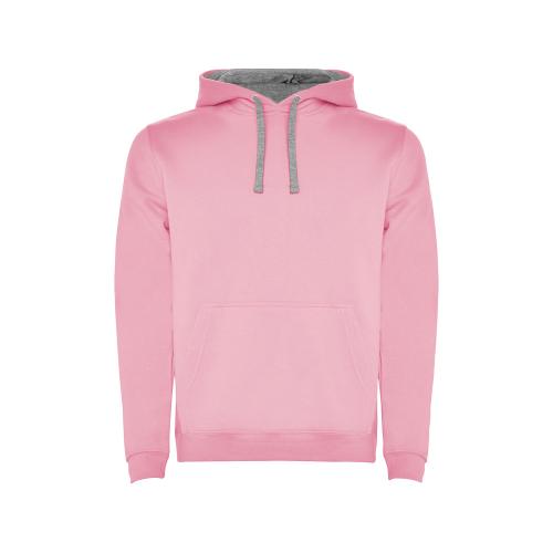 Толстовка с капюшоном Urban мужская, светло-розовый/серый меланж