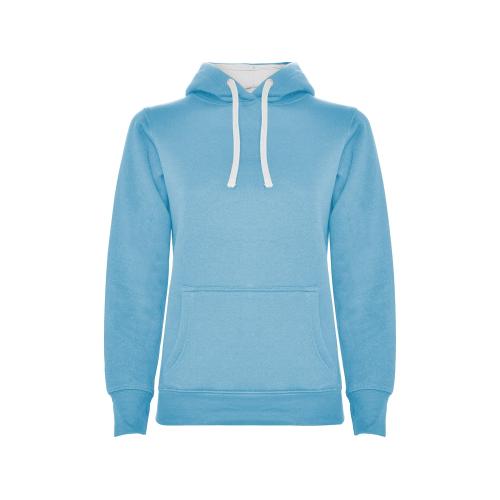 Толстовка с капюшоном Urban женская, небесно-голубой/белый