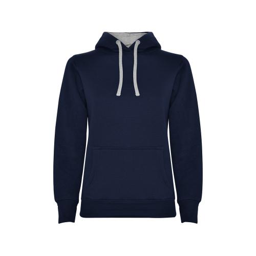 Толстовка с капюшоном Urban женская, нэйви/серый