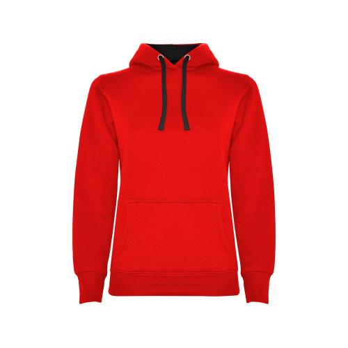 Толстовка с капюшоном Urban женская, красный/черный