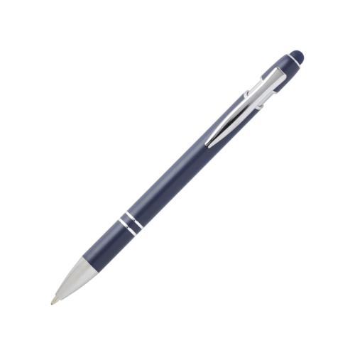 Kish шариковая ручка с серебристой отделкой - Темно - синий (синие чернила)