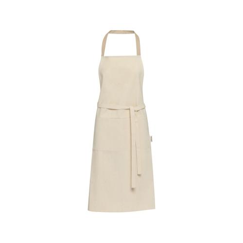 Nia фартук из переработанного хлопка плотностью 200 г/м² - бежевый овсяный