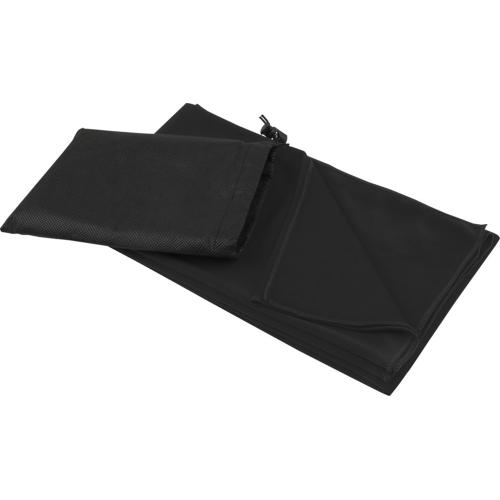 Lucas спортивное полотенце из переработанного полиэстера 70х140 см - сплошной черный