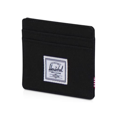 Herschel Charlie держатель для карт с RFID-защитой из переработанного материала - сплошной черный