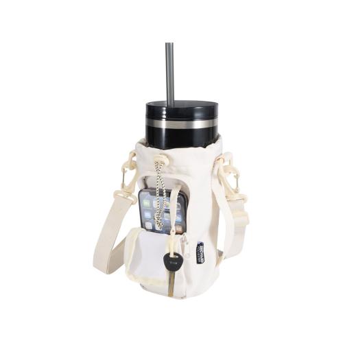 Трип Эви дорожная сумка для бутылок из переработанного материала объемом 2 л, кремовый