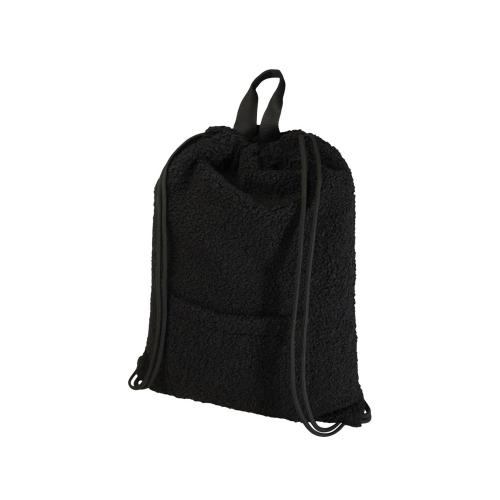 Шерпа рюкзак со шнурком из переработанной шерпы GRS объемом 9 л, черный