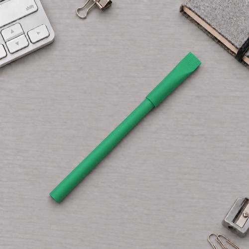 Ручка картонная с колпачком Recycled, нефритовый