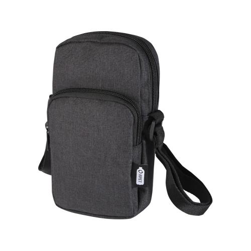 Сумка для телефона Ross из переработанного материала, древесный уголь