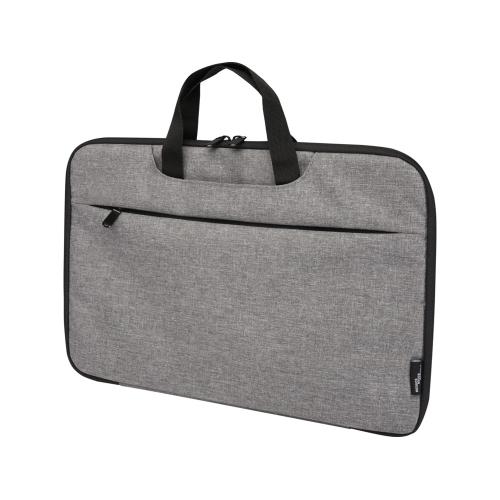 Эко- чехол для ноутбука Libra 2 в 1 из переработанного пластика, серый яркий