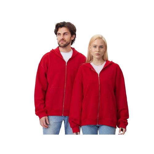 Толстовка оверсайз с капюшоном на молнии Monaco, красный