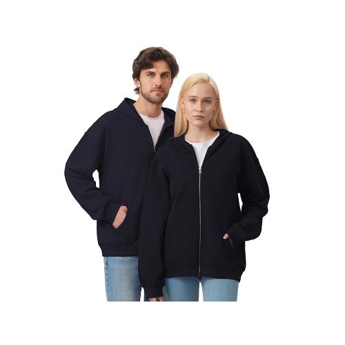 Толстовка оверсайз с капюшоном на молнии Monaco, темно-синий