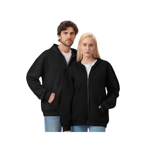 Толстовка оверсайз с капюшоном на молнии Monaco, черный