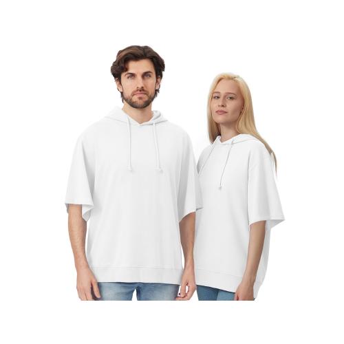Худи оверсайз с коротким рукавом Warsaw унисекс, белый