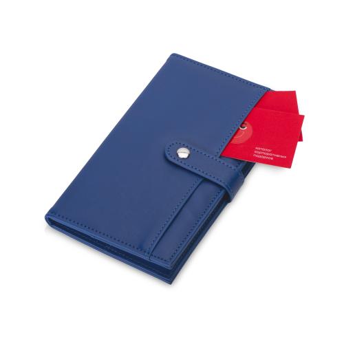 Блокнот-кошелек с сменным блоком А6 Wall Street, 64 листа, синий