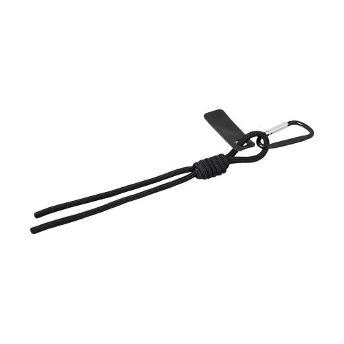 Брелок-веревочка на карабине, черный