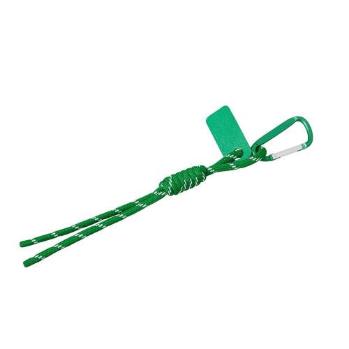 Брелок-веревочка на карабине, зеленый