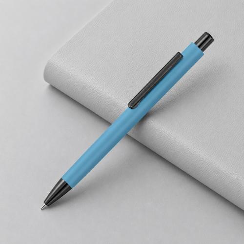 Металлическая шариковая ручка soft touch Ellipse gum, голубой