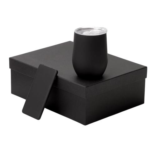 Подарочный набор с термокружкой и повербанком С1, 5000 mAh, черный