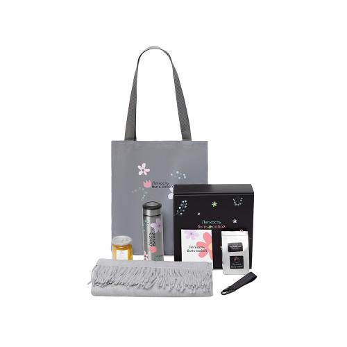 Подарочный набор Re:f. Walk с палантином, шопером и термосом
