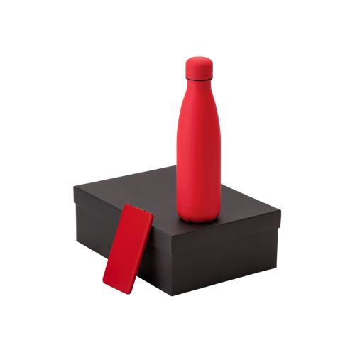 Подарочный набор с термобутылкой и повербанком С1, 5000 mAh, красный