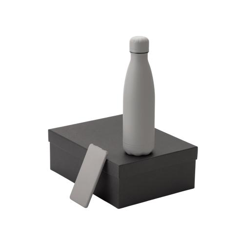 Подарочный набор с термобутылкой и повербанком С1, 5000 mAh, серый