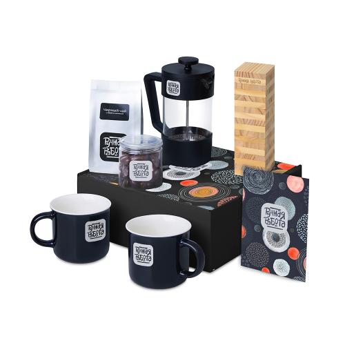 Подарочный набор Re:y. Together  с френчпрессом, кружками и дженгой