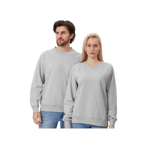 Свитшот оверсайз с рукавом реглан Belgrade, унисекс, серый меланж