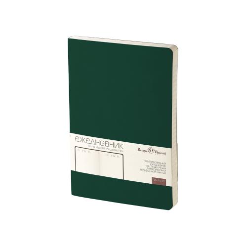 Ежедневник А5 недатированный Megapolis Velvet Flex, темно-зеленый